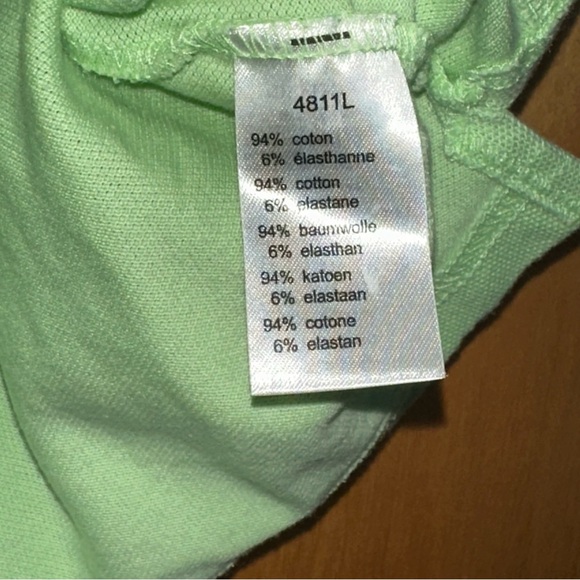 Lacoste Green Fitted Button Down Polo Shirt Vintage - Picture 6 of 7